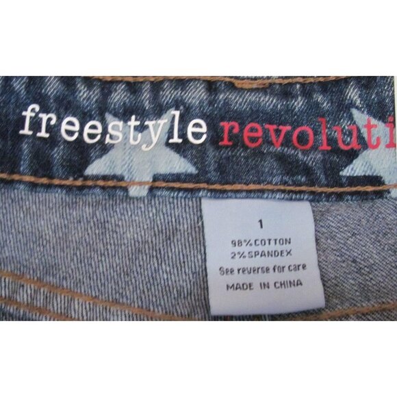 Freestyle Revolution Denim Cutoffs Distressed Star - Picture 7 of 12